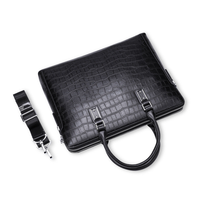 Men's Handbag Fashion Shoulder Bag Genuine Cowhide Leather Computer Bag Business Large Capacity Crossbody Briefcase 