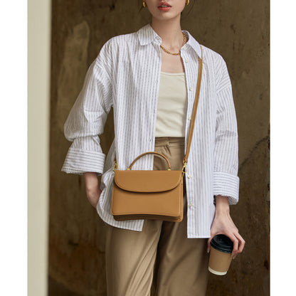 Women's Handbag Small Rectangular Shoulder Bag Female Luxury Genuine Leather Temperament Fashion High Quality