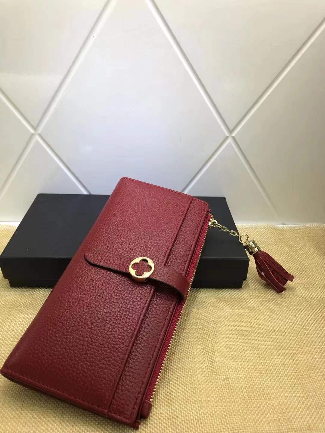 Wallet ladies cowhide long wallet clutch bag fashion ins style wallet trend 