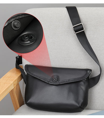 Men's Shoulder Bag Made of Cowskin Genuine Leather High Quality Waterproof Fashion Men Crossbody Bag 