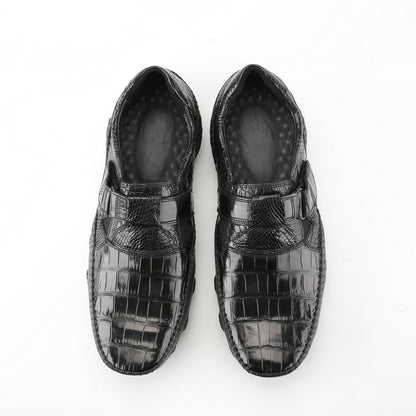 Crocodile leather genuine leather men's leather shoes moccasins men's business casual shoes 
