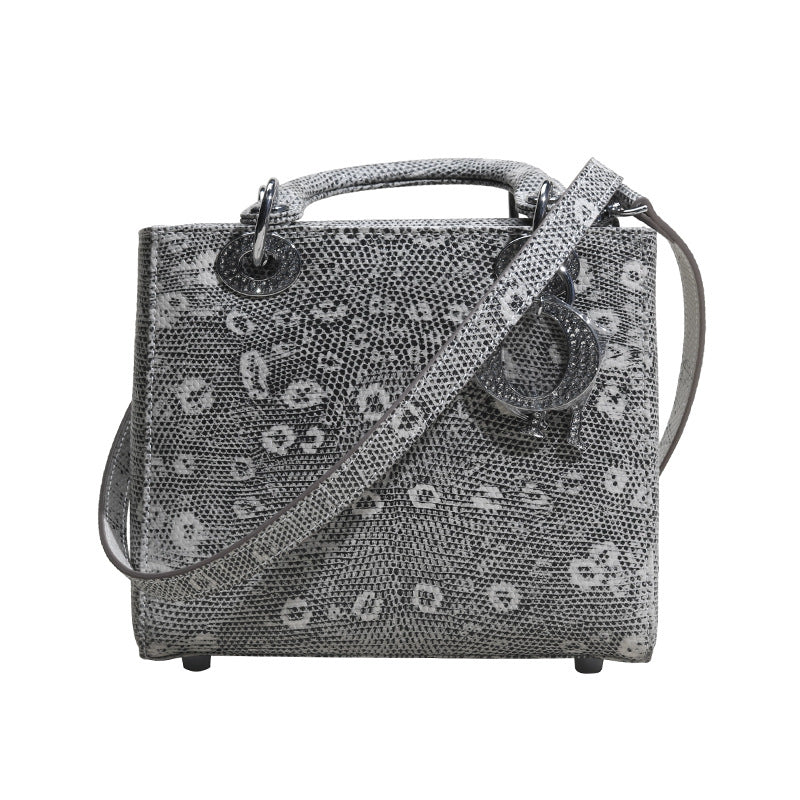 Lizard pattern luxury genuine leather women's bag leather tote bag crossbody bag 2way bag fashion
