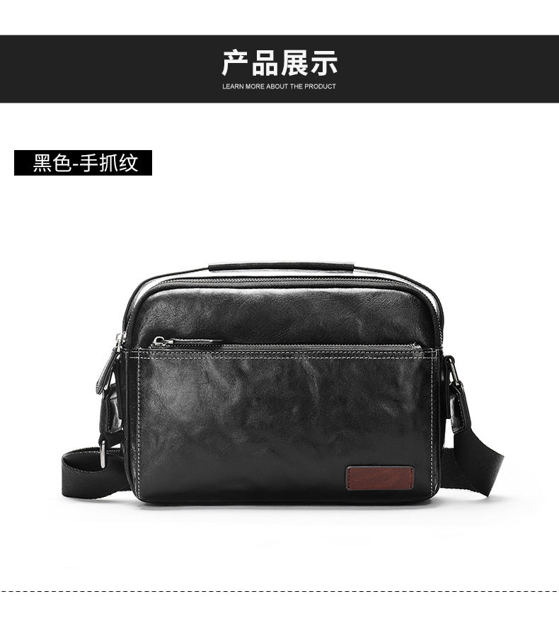 Men's shoulder bag, genuine cowhide leather, business commuting handbag, handbag, crossbody bag for men 