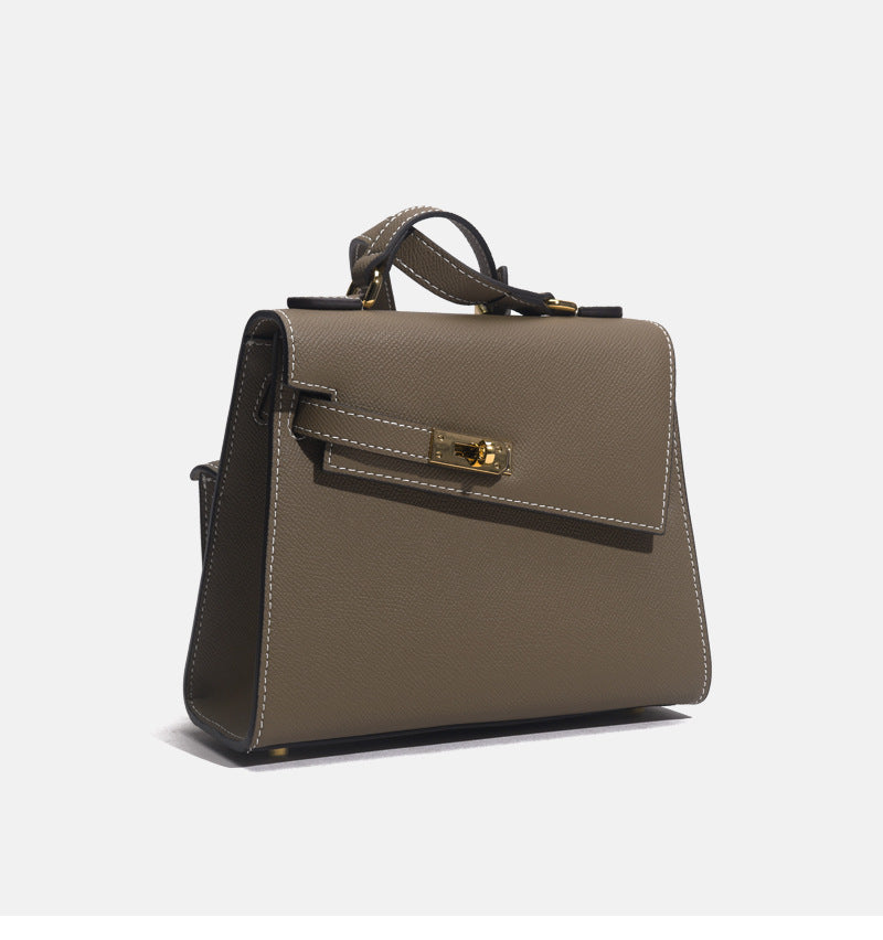 Irregular reversible carry bag Luxurious genuine leather women's bag Palm pattern crossbody bag