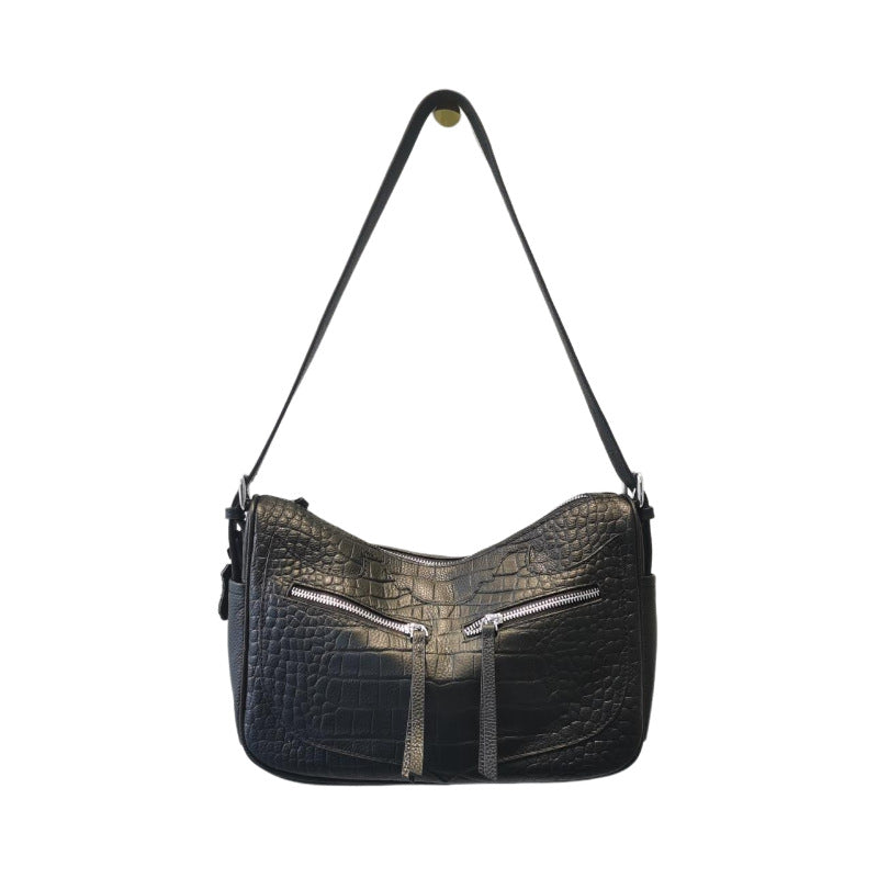 Crocodile pattern large capacity shoulder bag genuine leather ladies bag stylish shoulder bag tote bag 