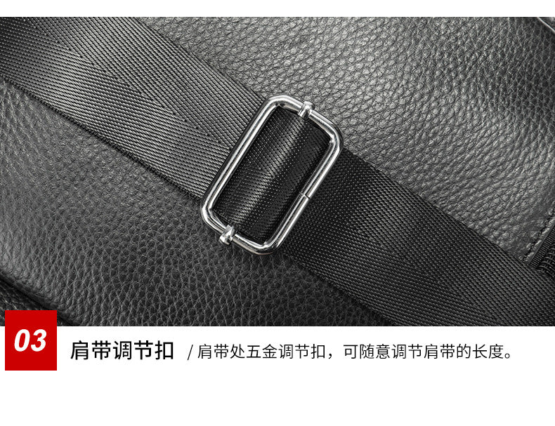 Men's Bust Bag Cowskin Genuine Leather Outer Multifunctional Fashion Casual Sports Men Bag 