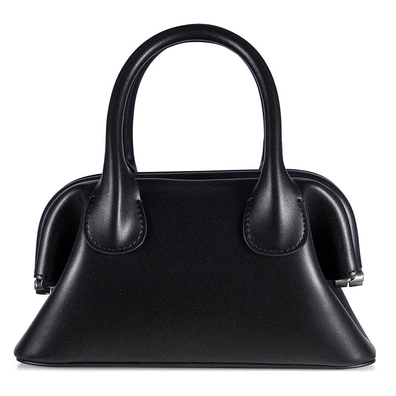 Genuine leather women's bag A stylish clip bag with a shoulder bag that goes with anything
