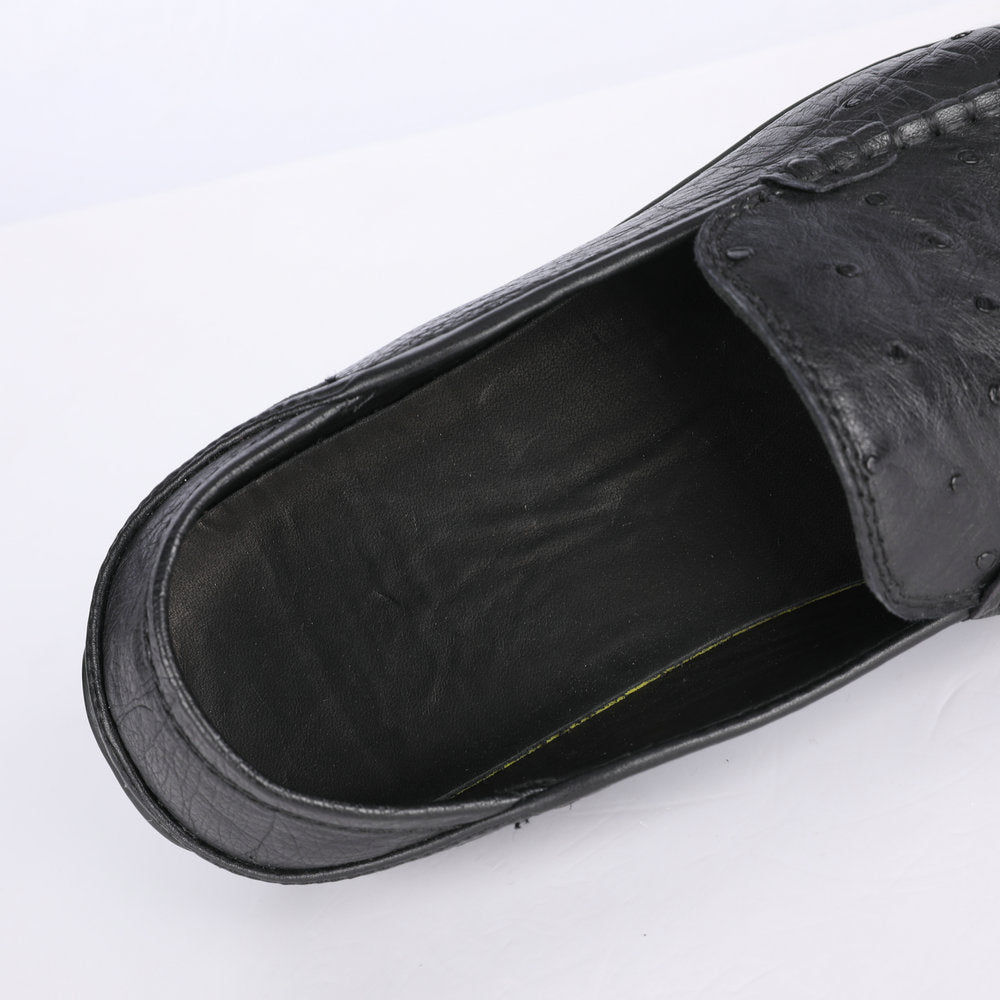 Ostrich skin genuine leather men's leather shoes moccasins business casual shoes 