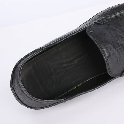 Ostrich skin genuine leather men's leather shoes moccasins business casual shoes 