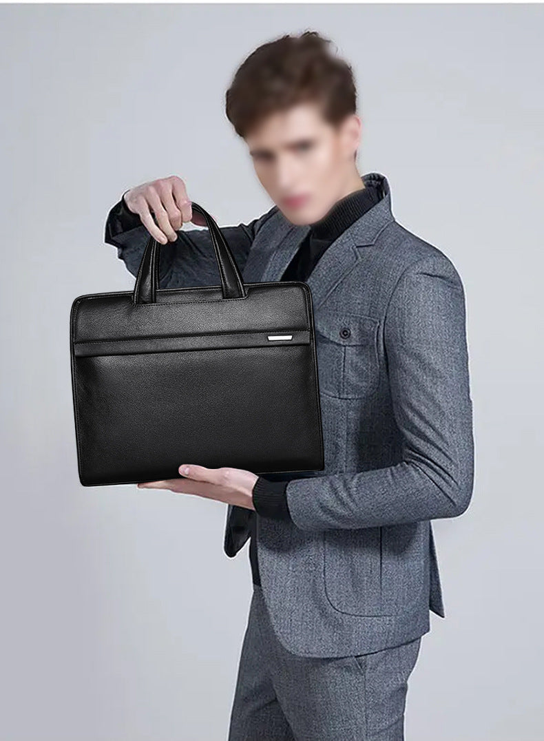 Men's handbag genuine cowhide leather computer bag business briefcase 