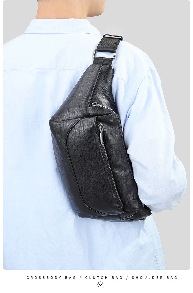 Men's Waist Bag Sports Fashion Casual Commuting Bust Bag Shoulder Bag 