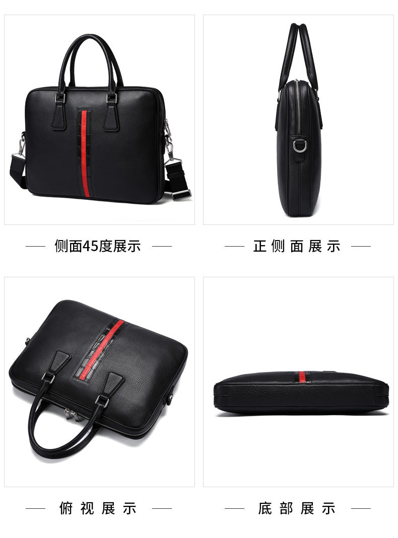 Men's handbag Men's handbag Genuine cowhide leather computer bag Business briefcase 