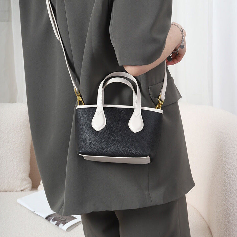 Zipper Women's Shoulder Bag Large Capacity Crossbody Bag Cowhide Bag Women's Handbag Fashion