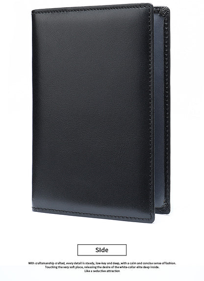Men's short wallet made of genuine cowhide leather business multi-functional men's wallet card bag 