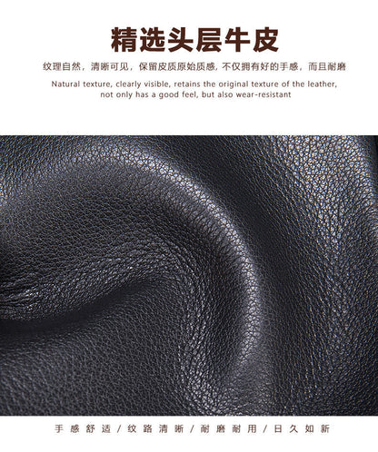 Men's bust bag Genuine cowhide leather casual sports crossbody bag for men Shoulder bag 