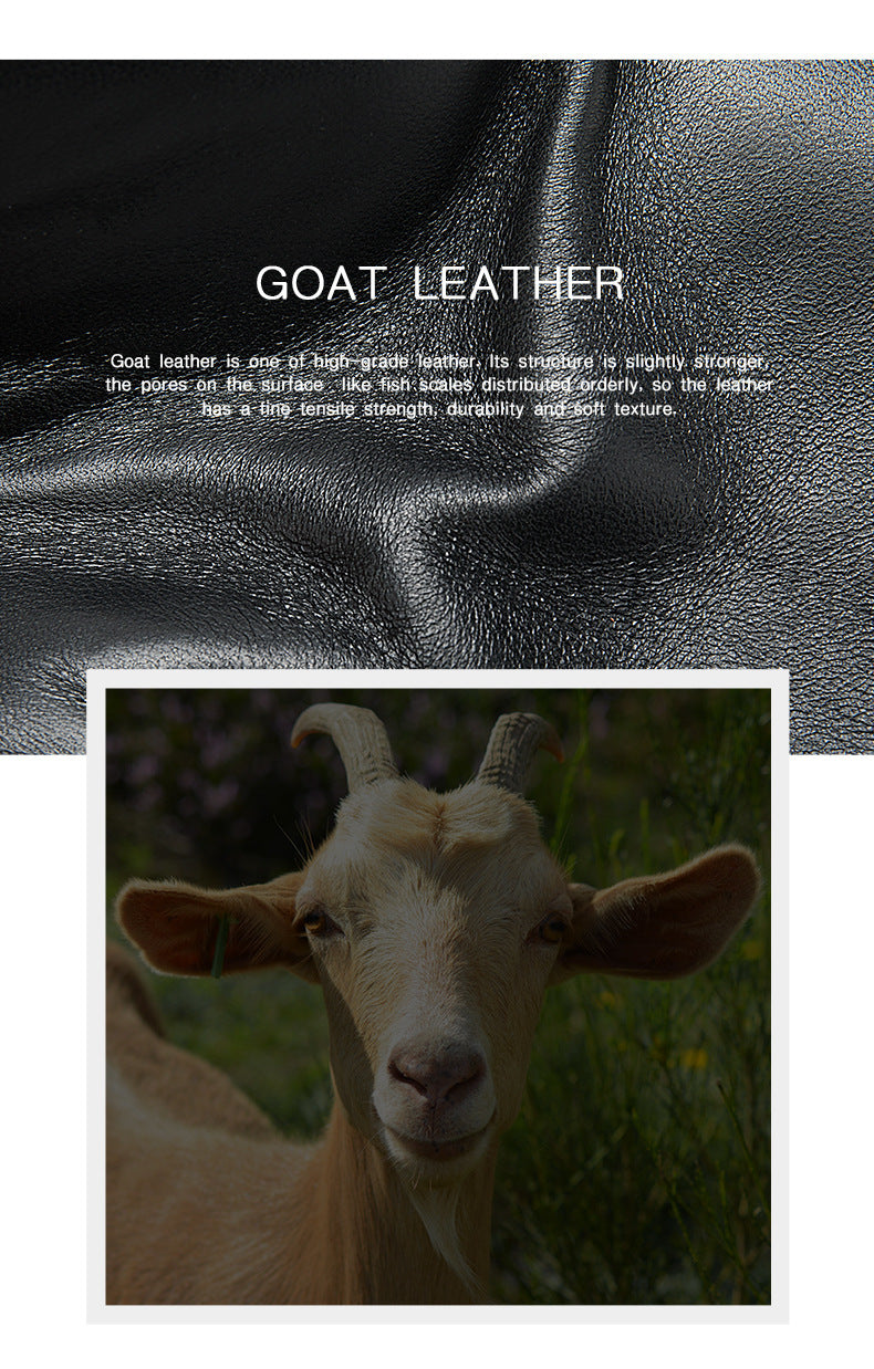 Men's short wallet sheepskin Korean fashion coin purse card holder multifunctional wallet for men 