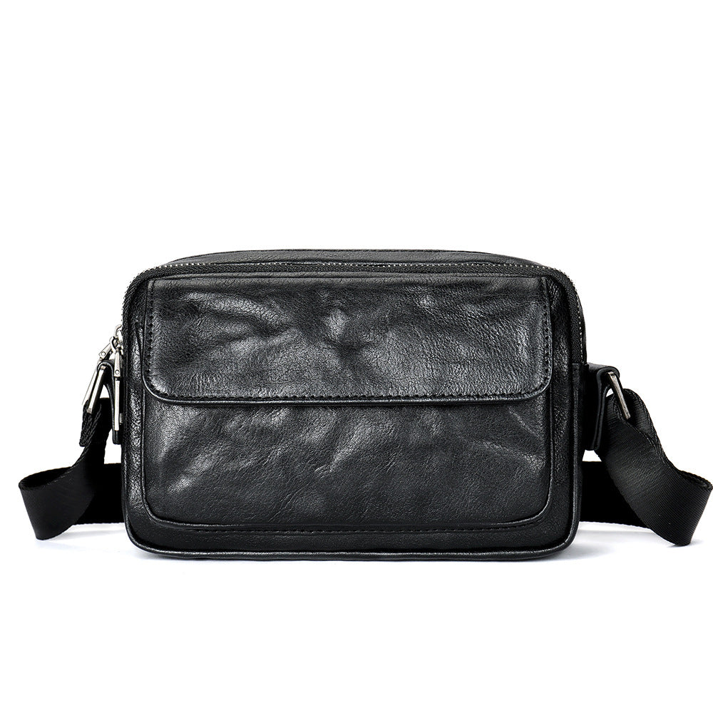 Men's Shoulder Bag Made of Genuine Cowhide Leather Casual Fashion Men's Crossbody Bag 