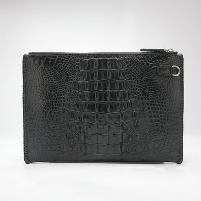 Crocodile Skin Genuine Leather Men's Handbag with Crocodile Claw High Quality Business Casual Men's Bag 