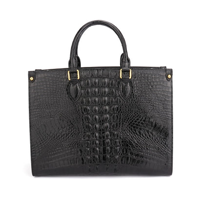 Women's Crocodile Bag Atmospheric Genuine Leather Handbag Casual Car Stitch Shoulder Bag