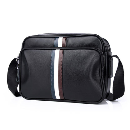 Men's shoulder bag, genuine cowhide leather, business fashion, large capacity, crossbody bag 