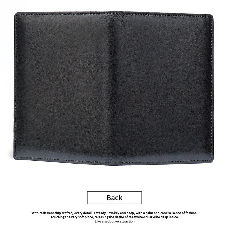 Men's short wallet made of genuine cowhide leather business multi-functional men's wallet card bag 