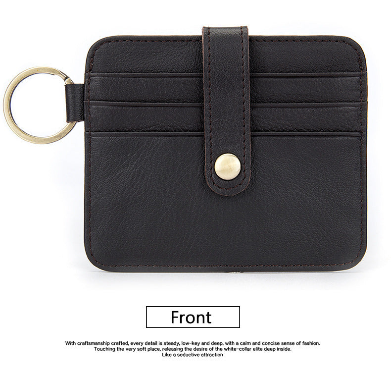 Men's wallet cowhide thin coin card holder casual card bag for men 