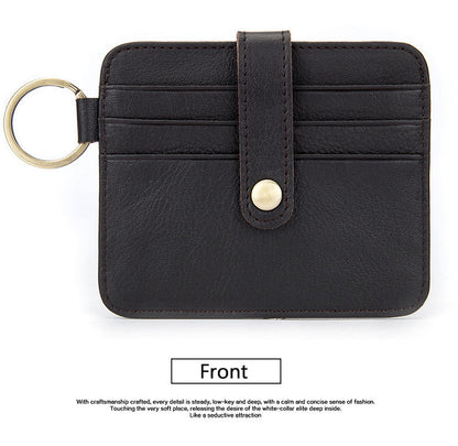 Men's wallet cowhide thin coin card holder casual card bag for men 