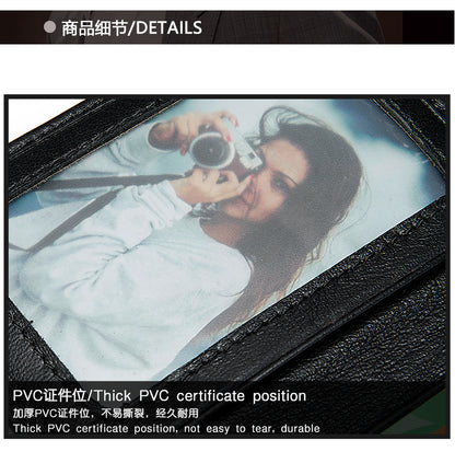Men's short wallet sheepskin Korean fashion coin purse card holder multifunctional wallet for men 