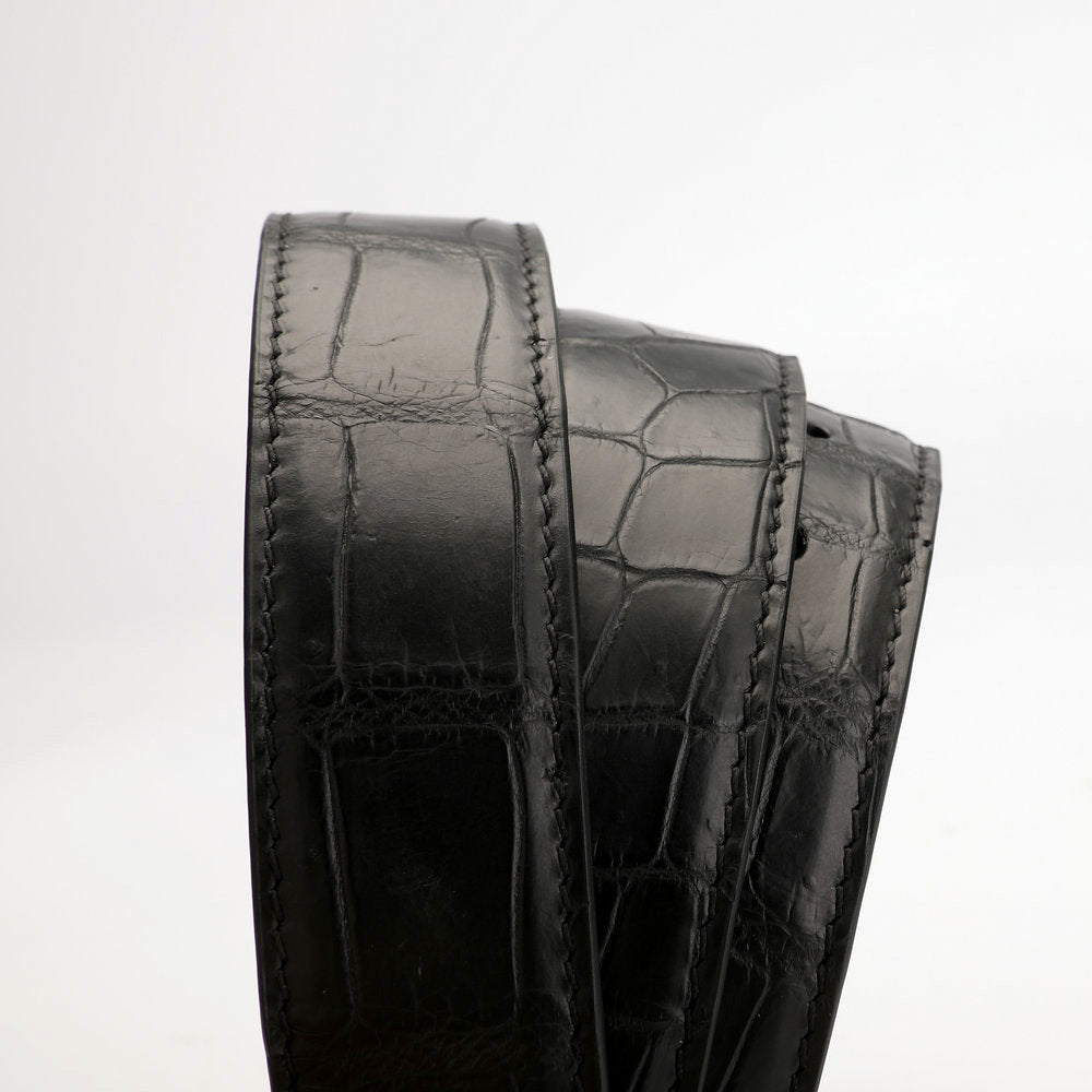 Crocodile Belly Skin Genuine Leather Men's Belt No Pieces Width 3.4cm High Quality Belt 