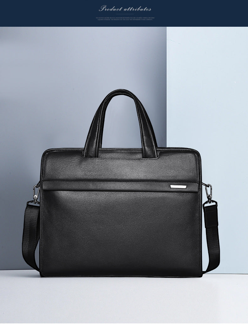 Men's handbag genuine cowhide leather computer bag business briefcase 