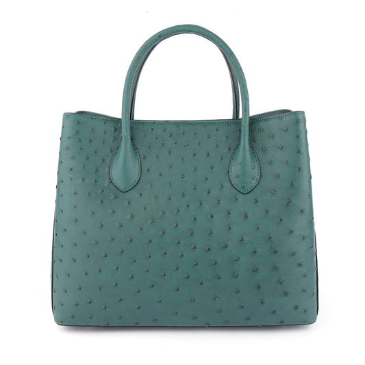 Fashionable Ostrich Leather Women's Bag Genuine Ostrich Leather Large Capacity Casual Handbag Leather Tote Bag