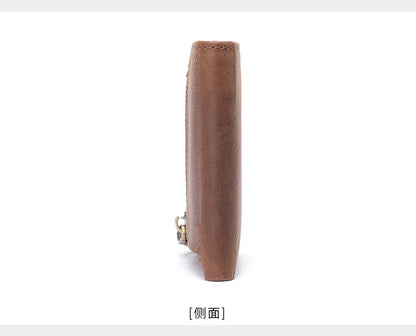 Men's wallet cowhide tri-fold coin purse men's wallet 
