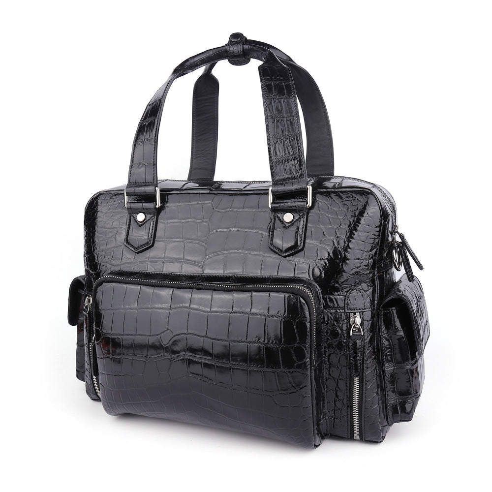 Large Capacity Travel Bag Leather Crocodile Leather Men's Bag Manufacturer Wholesale 