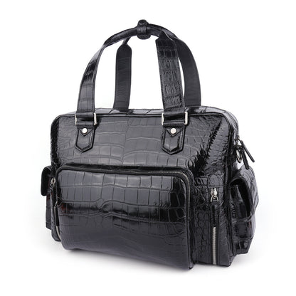 Large Capacity Travel Bag Leather Crocodile Leather Men's Bag Manufacturer Wholesale 