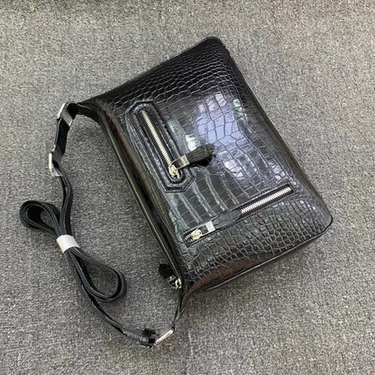 Men's Shoulder Bag Crocodile Belly Skin High Quality Casual Fashion Men's Crossbody Bag