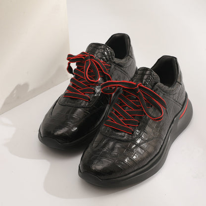 Crocodile Belly Skin Genuine Leather Men's Leather Shoes Sports Casual Shoes 