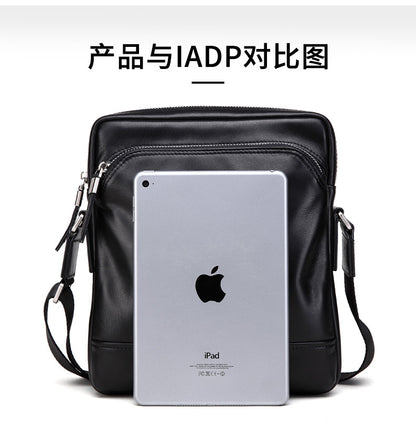 Men's shoulder bag, multi-functional, practical, genuine cowhide leather, business crossbody bag 