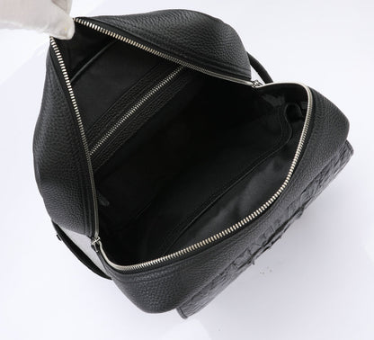 Crocodile bone skin and cowhide genuine leather men's backpack high quality business commuting casual outdoor travel computer bag 