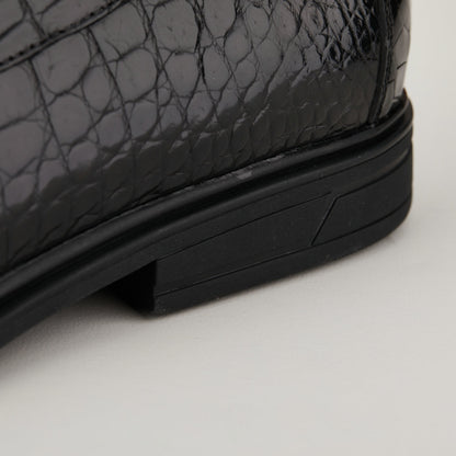 Crocodile Belly Skin Genuine Leather Men's Leather Shoes Rubber Sole Moccasins Fashion Casual Business Shoes 