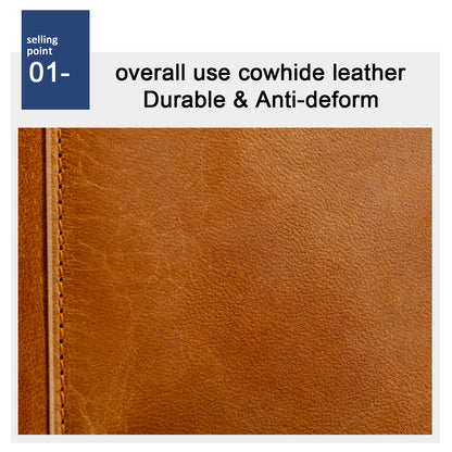 Men's wallet genuine cowhide leather RFID anti-theft brush large capacity multi-functional men's wallet 