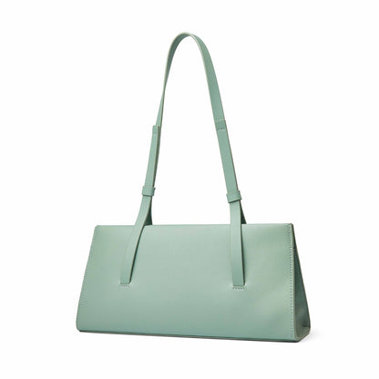Genuine leather women's bag side single shoulder stick bag high quality shoulder bag goes with everything