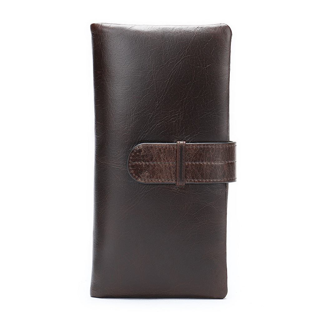 Men's Wallet RFID Coin Card Holder Retro Large Capacity Clutch Bag Men's Wallet 