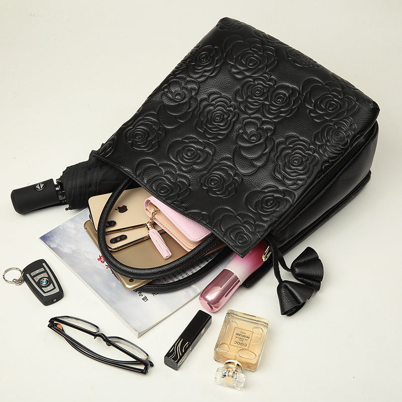 Women's Handbag Genuine Leather Women's Fashion Bag Shoulder Bag Tote Bag Large Capacity