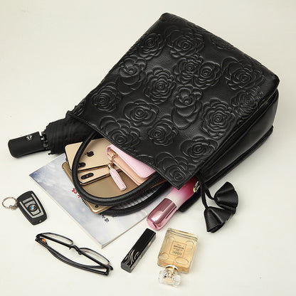 Women's Handbag Genuine Leather Women's Fashion Bag Shoulder Bag Tote Bag Large Capacity