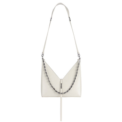 V-shaped chain bag armpit bag genuine leather shoulder bag fashionable women's bag