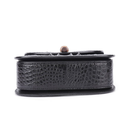 Crocodile leather women bag casual trend bamboo section bag shoulder bag handbag high quality