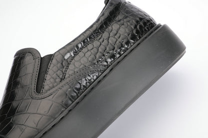 Men's Moccasins Crocodile Belly Skin Genuine Leather Casual Shoes Business Loafers Shoes Men's Leather Shoes 