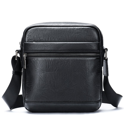 Men's shoulder bag, genuine cowhide leather, business commuting style, crossbody bag for men 