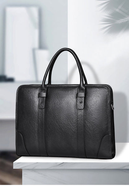 Men's handbag, genuine cowhide leather, crossbody bag, business, large capacity briefcase, computer bag 