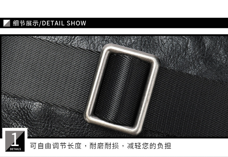 Men's Shoulder Bag Made of Genuine Cowhide Leather Casual Fashion Men's Crossbody Bag 